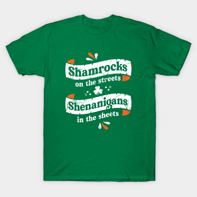 Vintage Distressed Irish Shamrock - St Paddy's Day - Craic Crew T-Shirt by Nemons